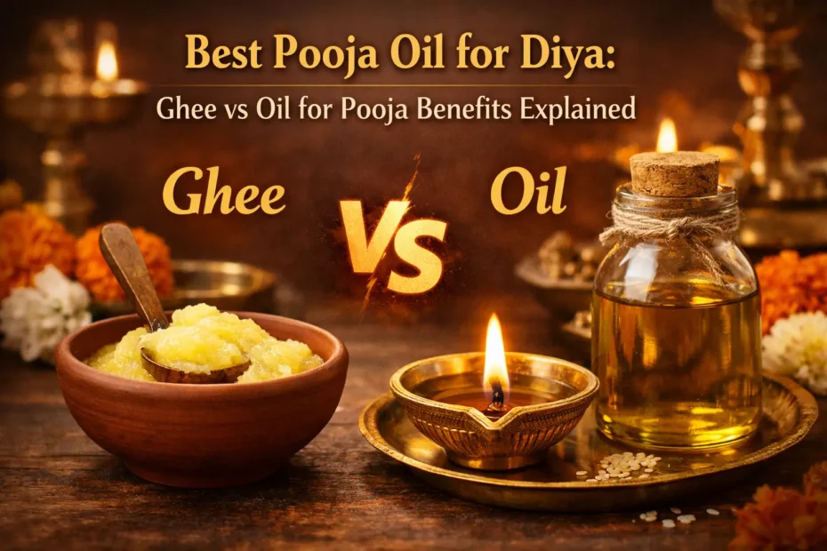 best pooja oil for diya ghee lamp during pooja